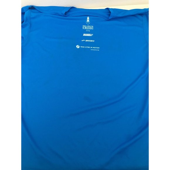 Brooks Dri Layer Boom Twin Cities Marathon 2016 Mens XL Blue T Shirt *13 - Picture 5 of 5